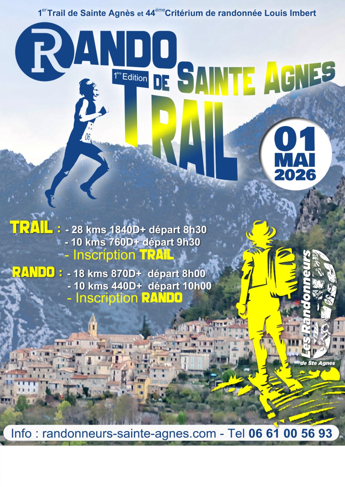 Affiche officielle du Trail de Sainte-Agnès 2026